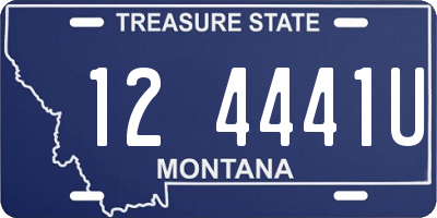 MT license plate 124441U