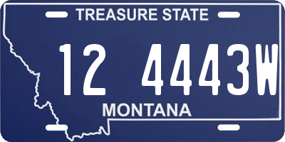 MT license plate 124443W