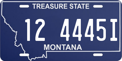 MT license plate 124445I
