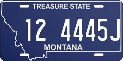 MT license plate 124445J