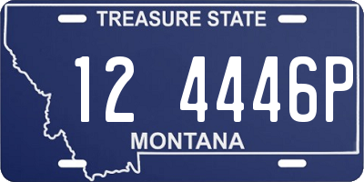 MT license plate 124446P