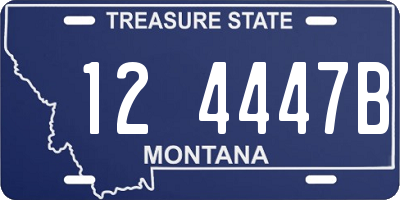 MT license plate 124447B