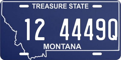 MT license plate 124449Q