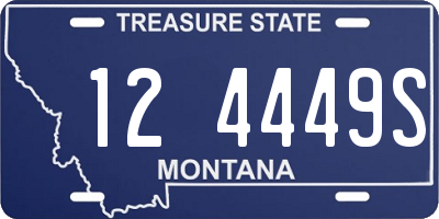 MT license plate 124449S