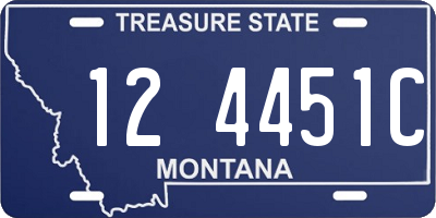 MT license plate 124451C