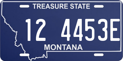 MT license plate 124453E