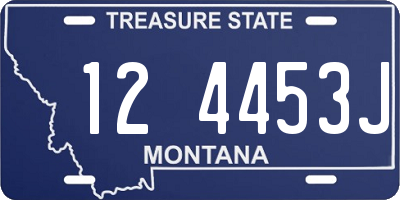 MT license plate 124453J