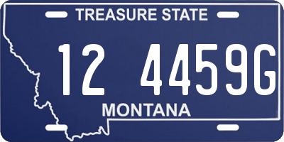 MT license plate 124459G