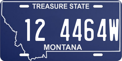 MT license plate 124464W