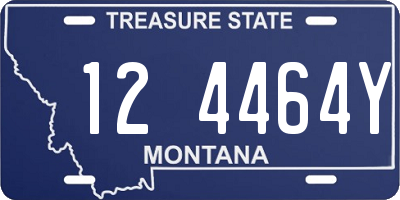 MT license plate 124464Y
