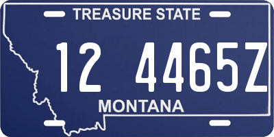 MT license plate 124465Z