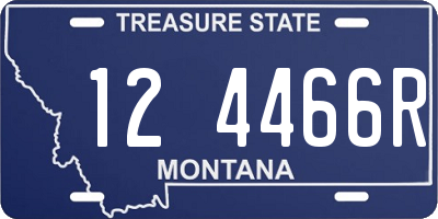 MT license plate 124466R