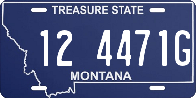 MT license plate 124471G