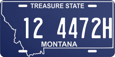 MT license plate 124472H