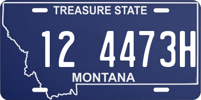 MT license plate 124473H