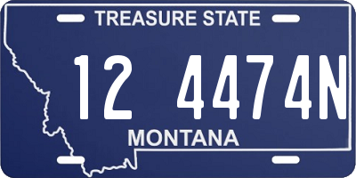 MT license plate 124474N