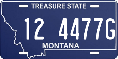 MT license plate 124477G