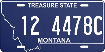 MT license plate 124478C