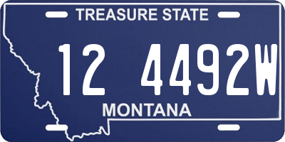 MT license plate 124492W