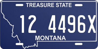 MT license plate 124496X