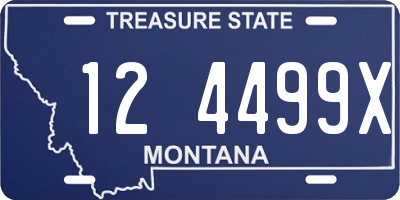 MT license plate 124499X