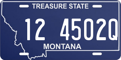 MT license plate 124502Q