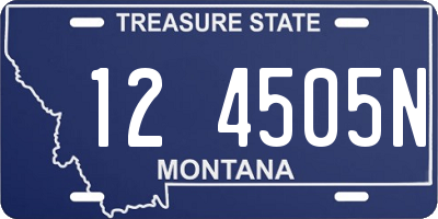 MT license plate 124505N