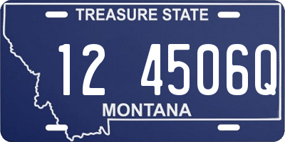 MT license plate 124506Q
