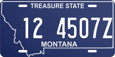 MT license plate 124507Z