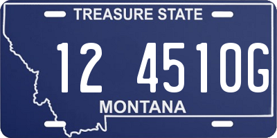 MT license plate 124510G