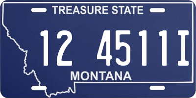 MT license plate 124511I
