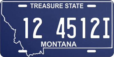 MT license plate 124512I