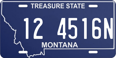MT license plate 124516N