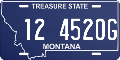MT license plate 124520G