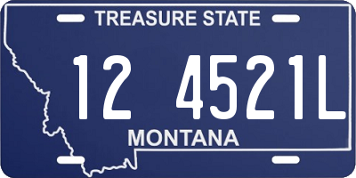 MT license plate 124521L