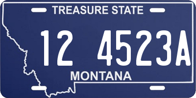 MT license plate 124523A