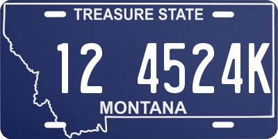 MT license plate 124524K