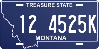 MT license plate 124525K