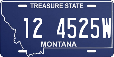 MT license plate 124525W