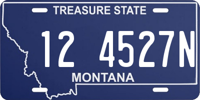 MT license plate 124527N