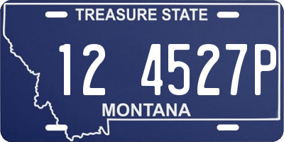 MT license plate 124527P