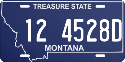 MT license plate 124528D
