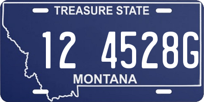 MT license plate 124528G