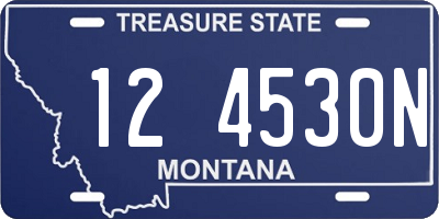 MT license plate 124530N