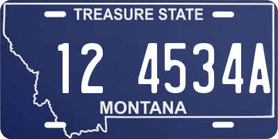 MT license plate 124534A