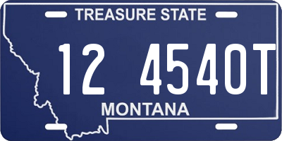 MT license plate 124540T