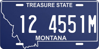 MT license plate 124551M