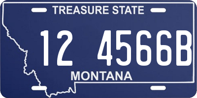 MT license plate 124566B