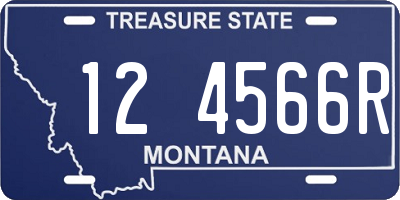 MT license plate 124566R