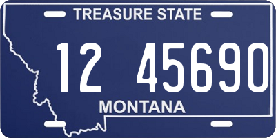 MT license plate 124569O